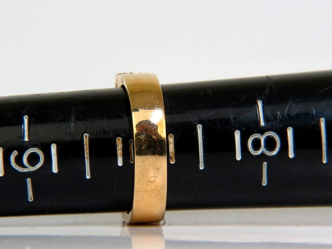 1.23CT DIAMONDS BAND RING H/VS CLASSIC 3 ROWS 14KT+ - 7