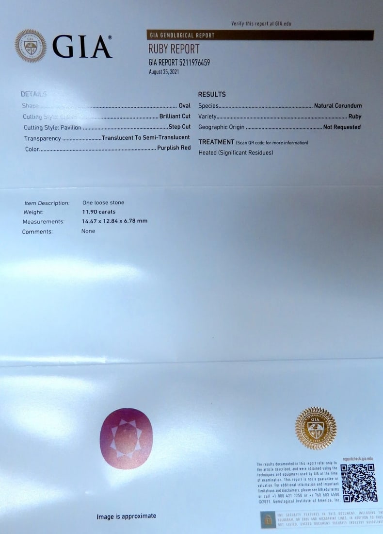 GIA certified 11.90ct natural ruby diamond ring 18kt classic halo - 7