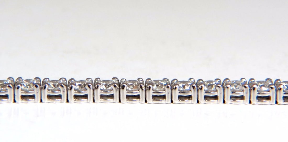 5.18ct Natural diamonds Tennis Bracelet 14kt G/Vs 7 inch 54 count** - 3