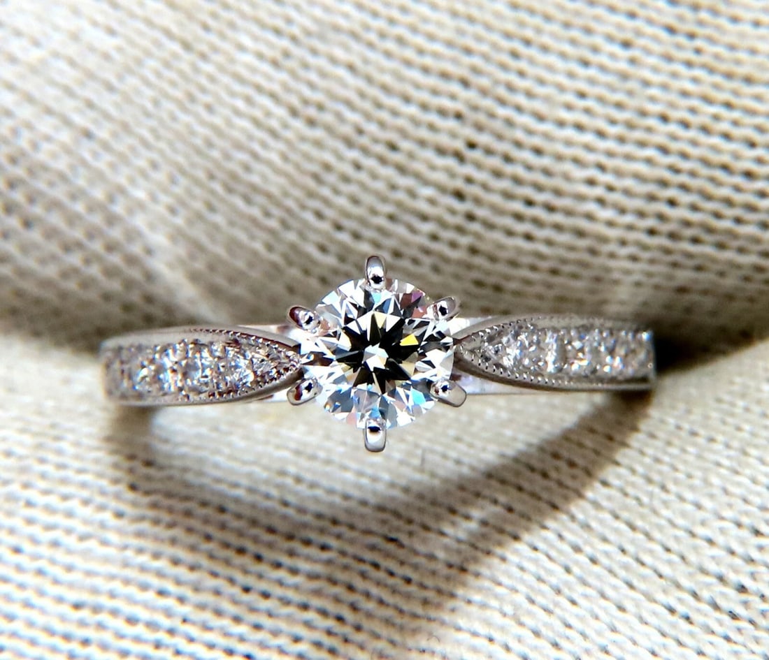 .50ct Natural Round Cut Diamond Ring H/VS 14kt - 5