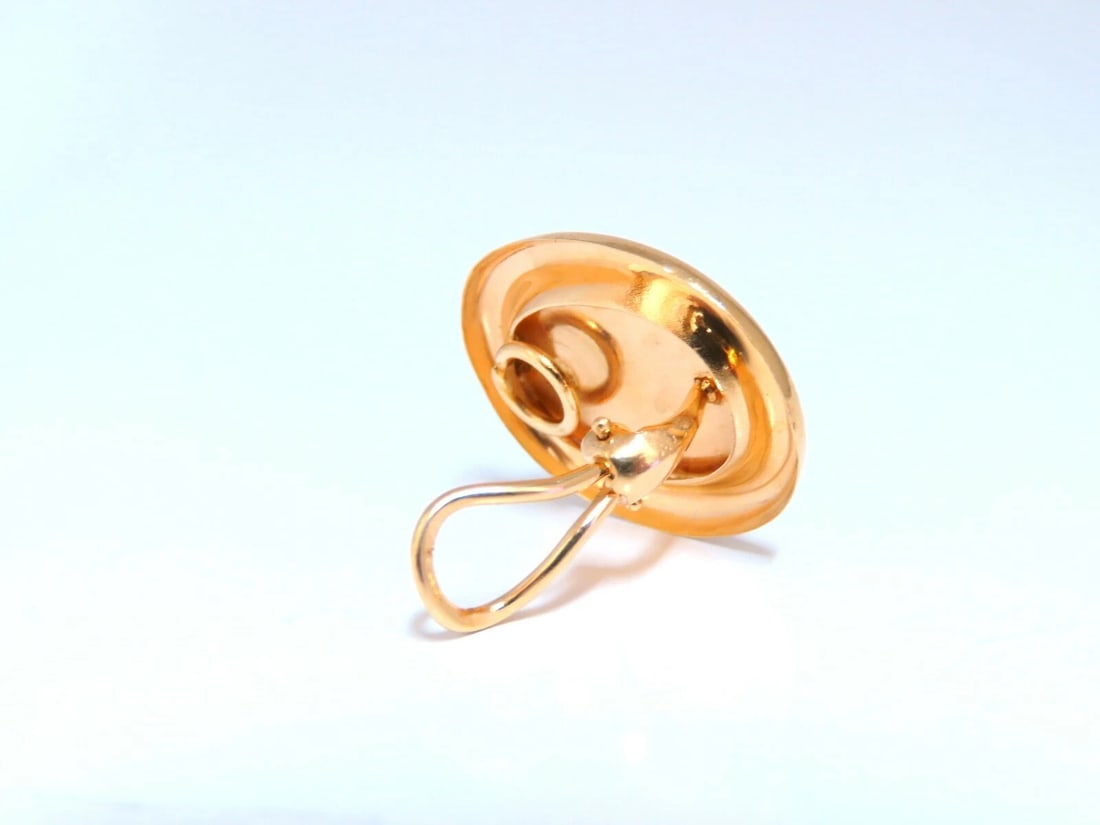 19mm Natural Coral Clip Earrings 14kt** - 2