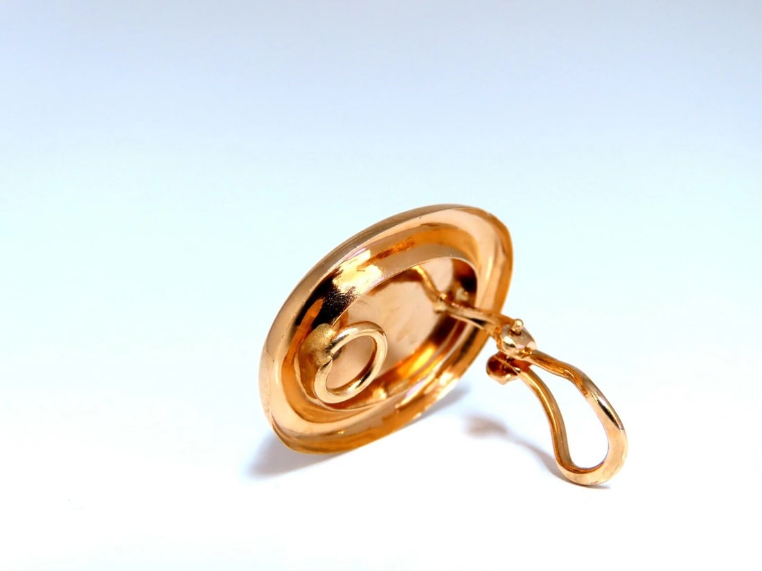 19mm Natural Coral Clip Earrings 14kt** - 3