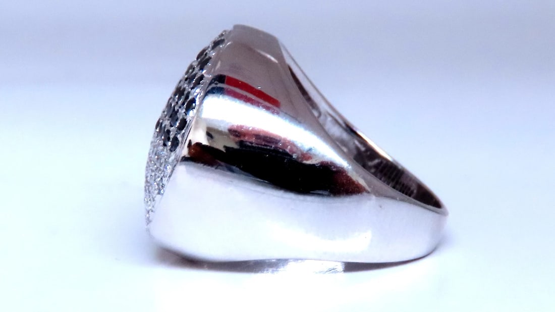 1ct Black Diamonds Circular Mens Ring 14kt gold 12428 - 2