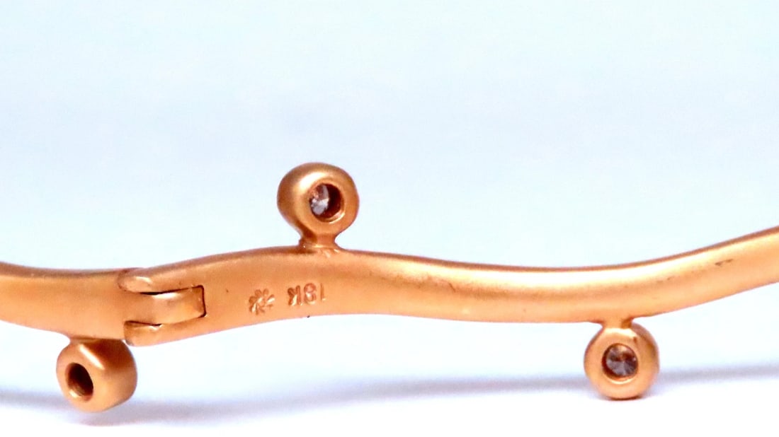 .60ct Natural Diamonds Vine Bangle Bracelet 18kt gold 12465** - 4