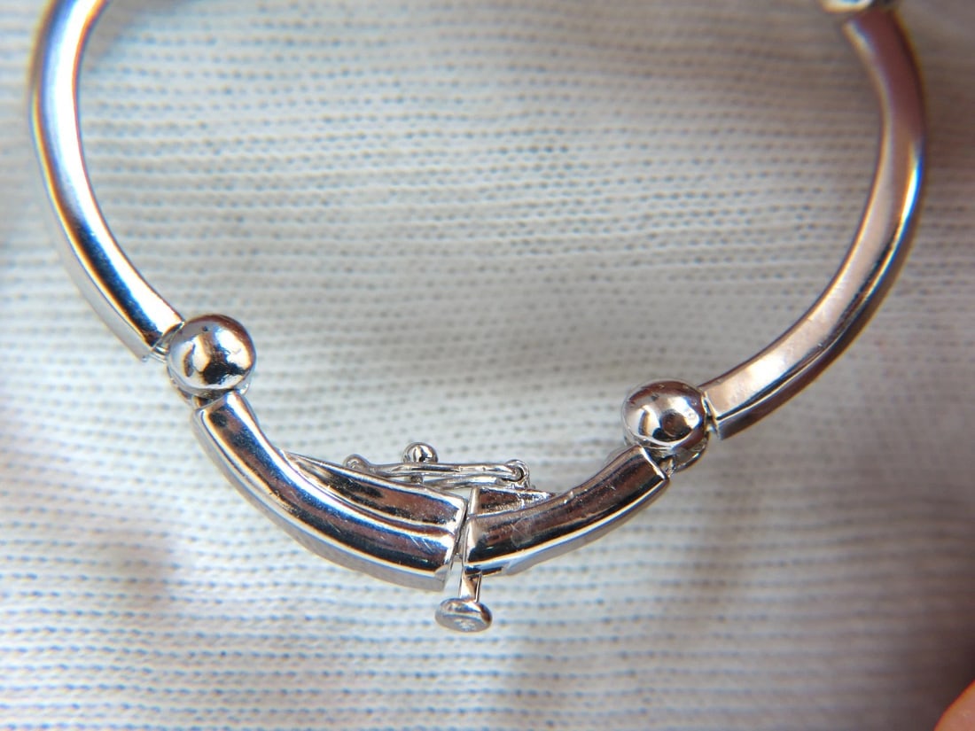 2.26ct NATURAL DIAMONDS MODERN ARCH LINK NECKLACE 14KT BALL HINGE G/VS** - 4