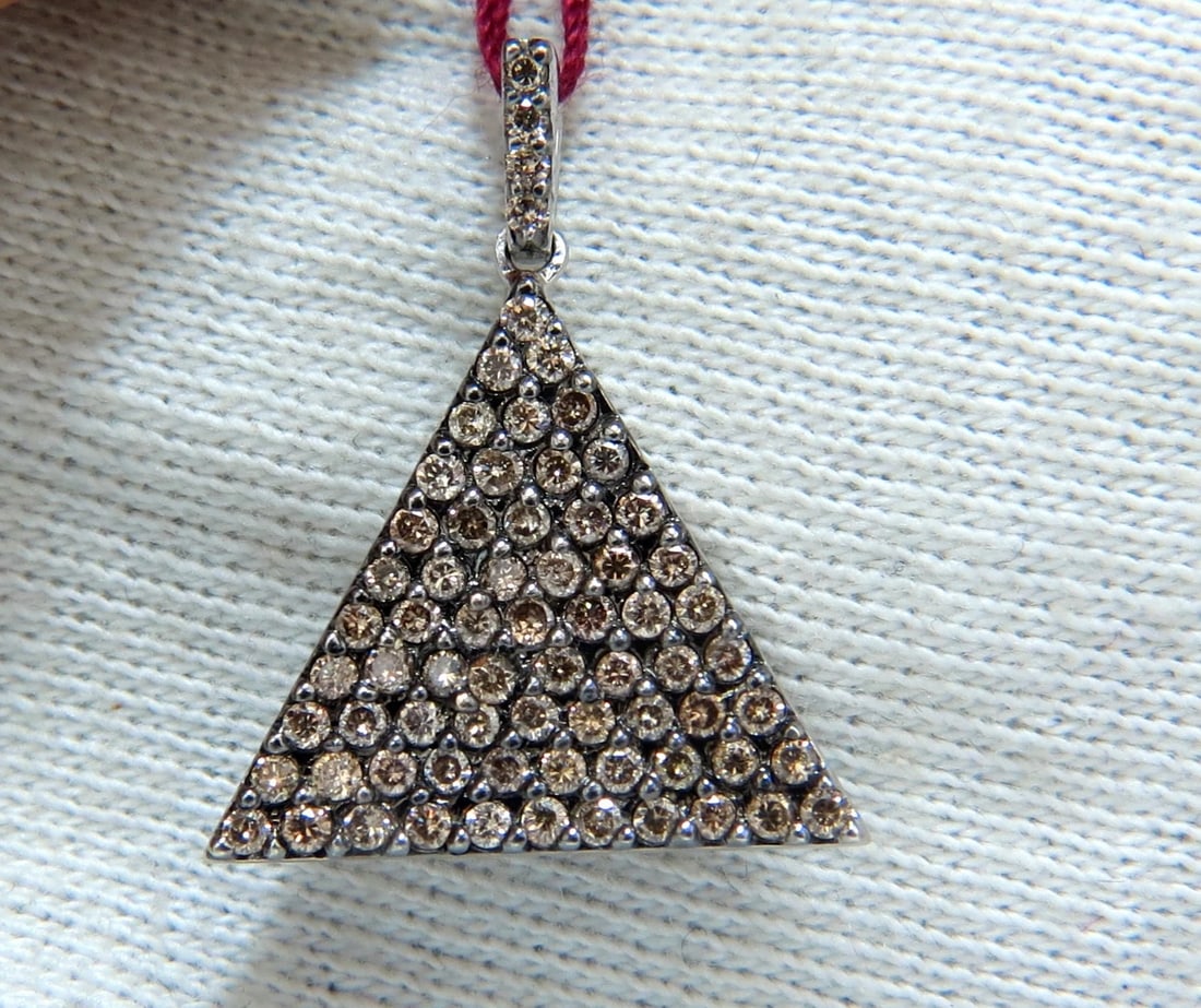 1.50ct natural fancy color diamonds convertible star / triangle pendant 14kt ** - 2