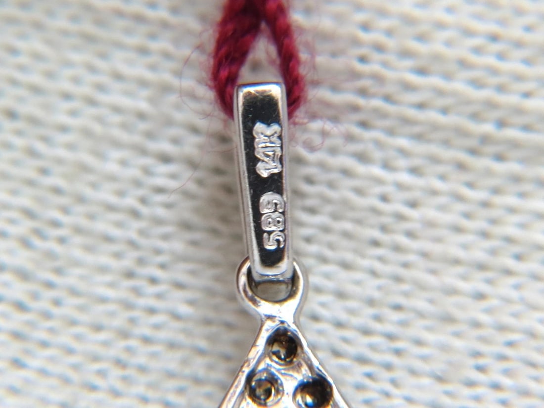 1.50ct natural fancy color diamonds convertible star / triangle pendant 14kt ** - 3