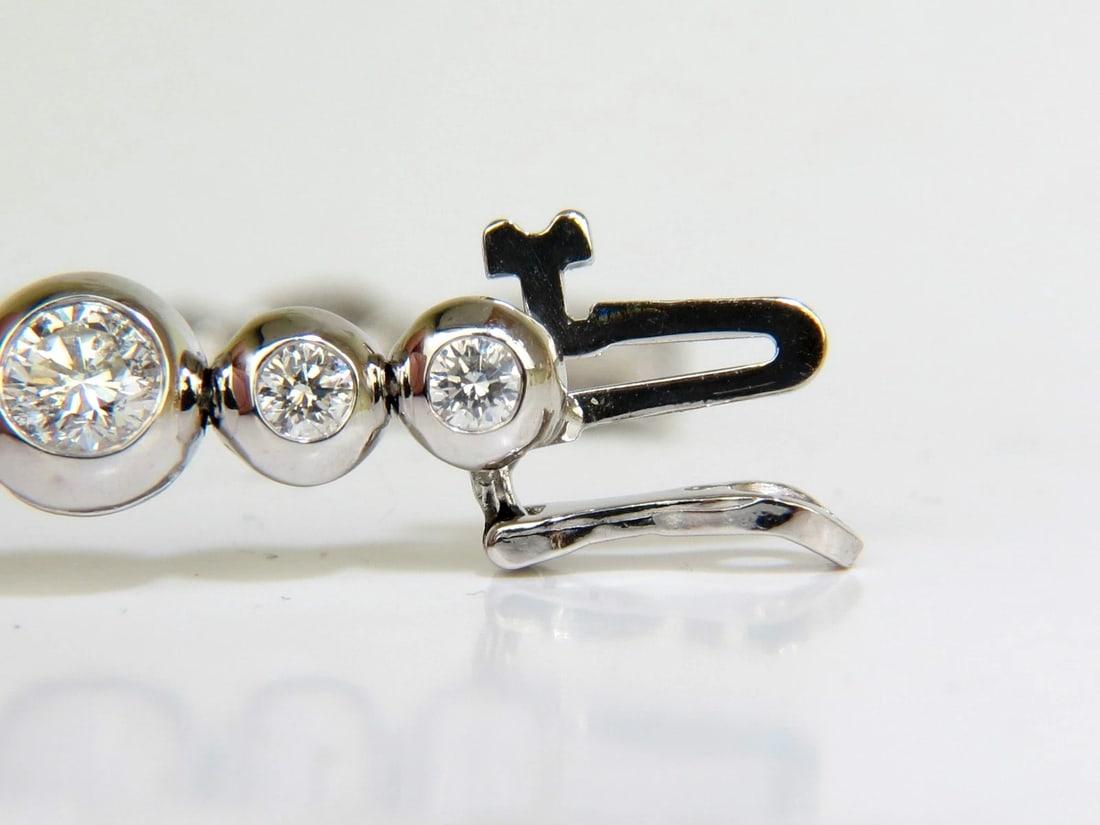 3.65CT NATURAL DIAMONDS TENNIS BRACELET 14KT FLUSH** - 6