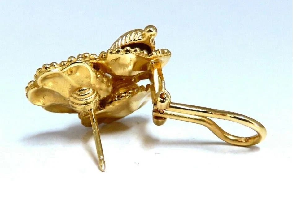 Authentic Tiffany & Co. Three-Tiered Floral Cluster Clip Earrings 18kt 14544** - 4