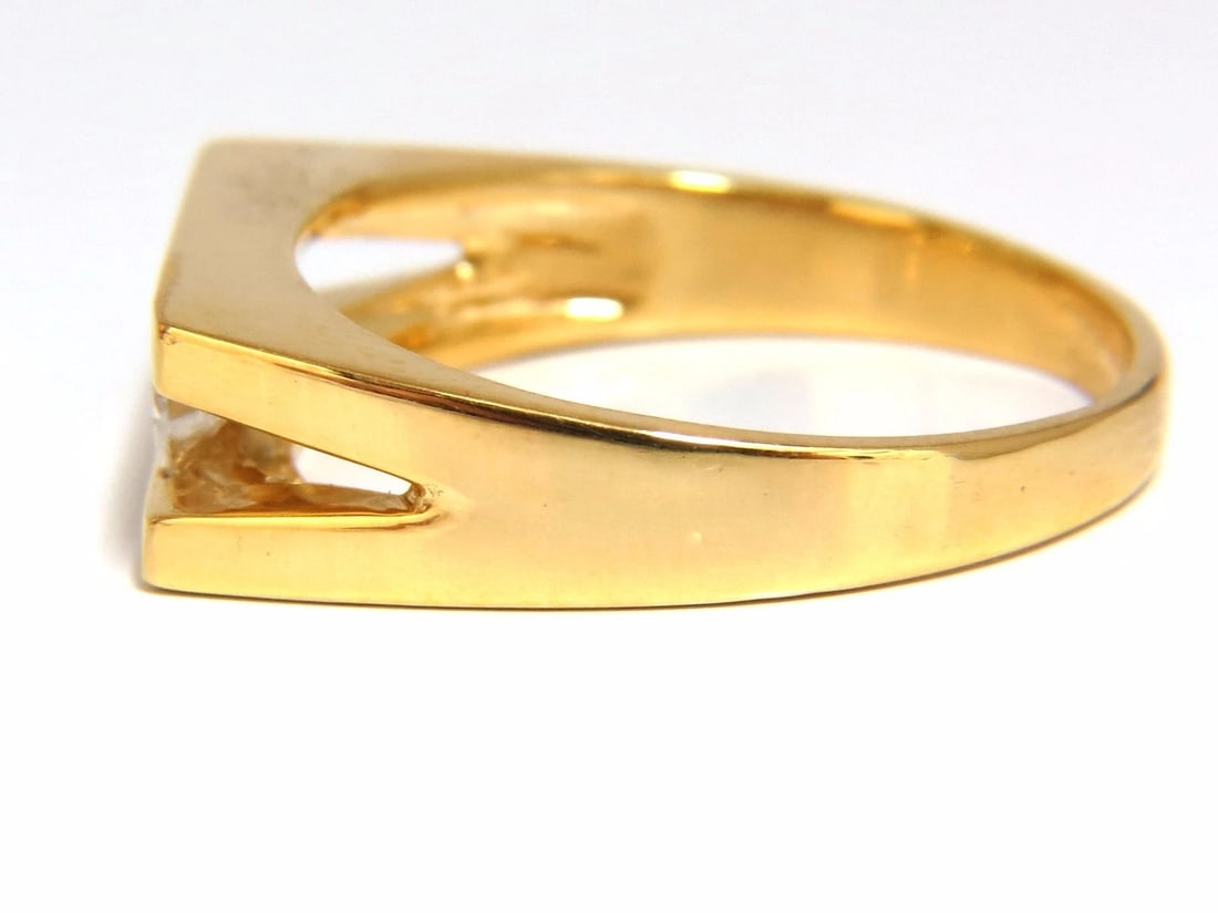 .75ct Mens Diamond Ring 14kt Channel + - 2