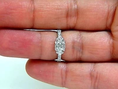 GIA Certified 1.01ct natural diamond ring platinum 10014 - 6