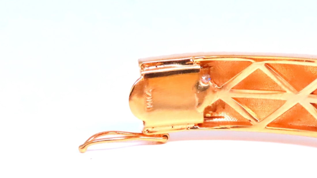 1.40ct Clover Natural Diamonds Bangle Bracelet 14kt 95547** - 4