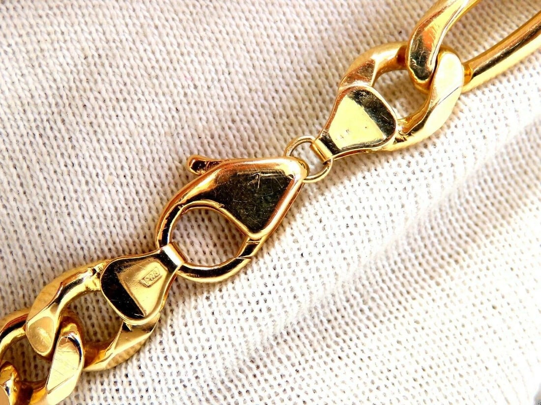 Figaro Link 14kt Gold Bracelet 8.5 inch 8.7mm 29 Gram Unisex 11090** - 3
