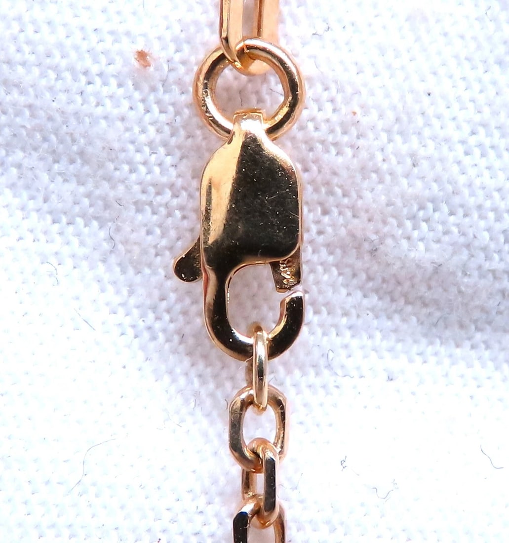 4.27ct natural pink sapphire ruby diamonds necklace 14kt** - 5