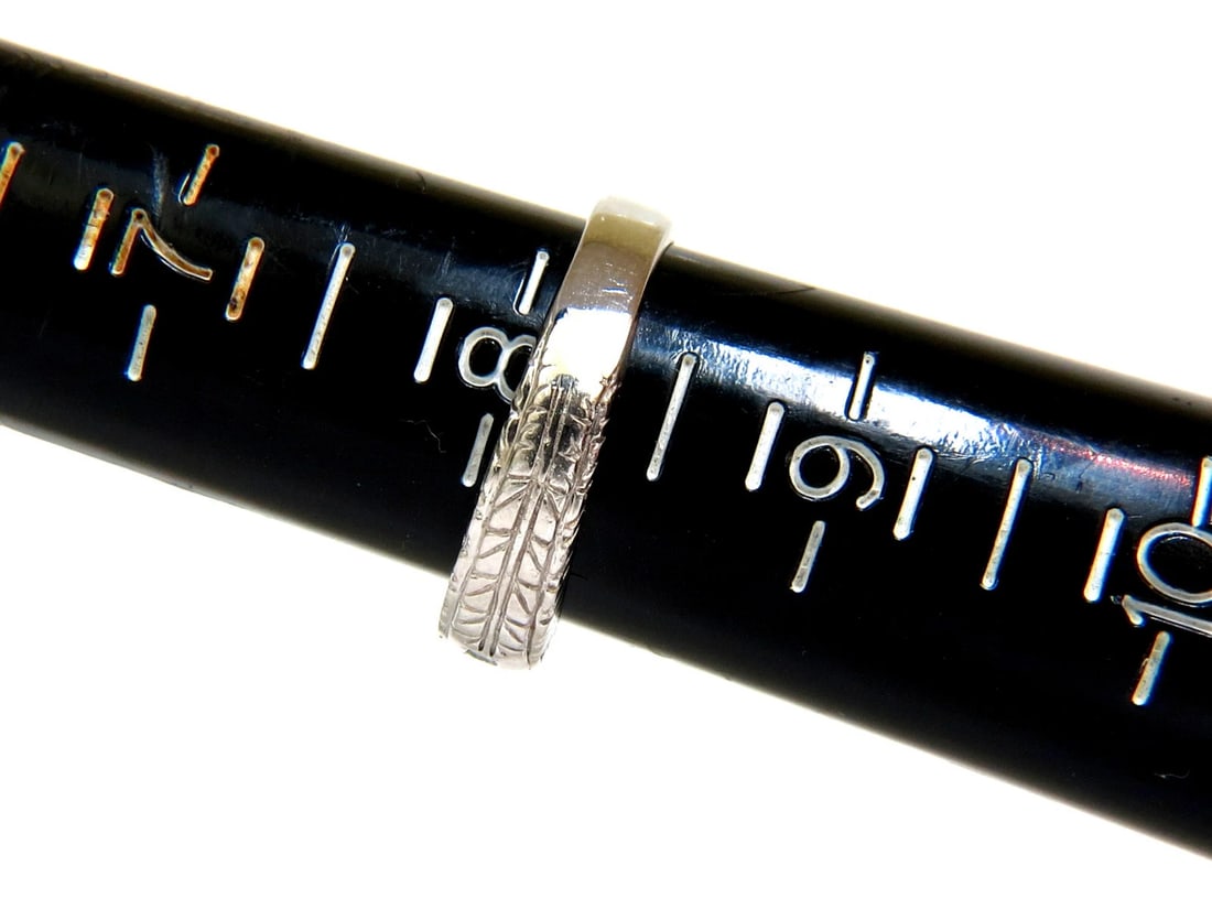 .75ct. DIAMONDS CHANNEL DECO GILT ETCHED SCALING SHANK RING+ - 7