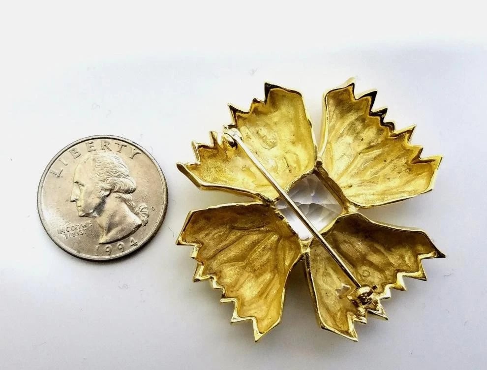 18kt 16ct Royal Medallion Brooch Pin Flaming Celtic Cross Vintage 12236** - 2