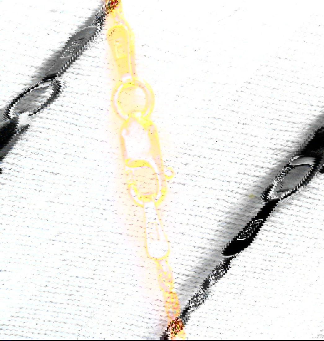 6 carat natural heart amethyst modified Royal Crest deco necklace 14kt** - 4