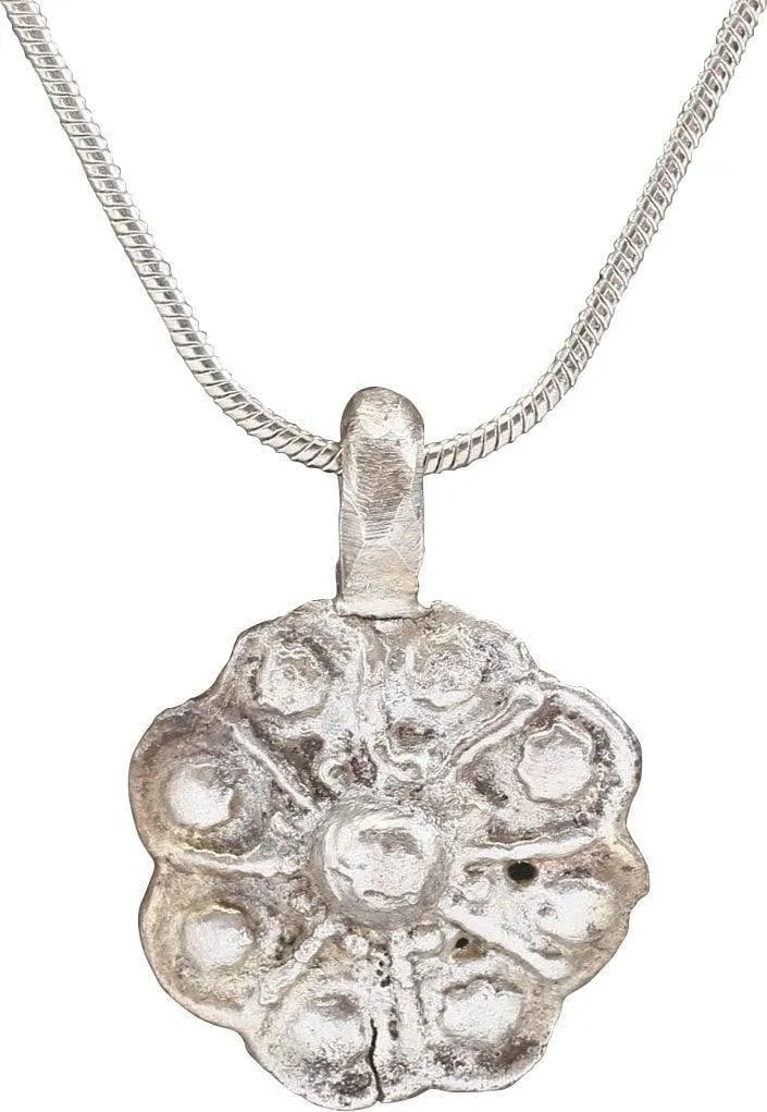 ROMAN WHEEL OF FORTUNE AMULET NECKLACE, 3RD-6TH CENTURY (1 of 3)