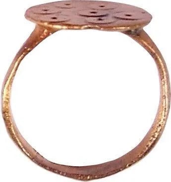 CHRISTIAN PILGRIM'S RING 6TH-9TH C. AD, SIZE 6 1/2 - 2