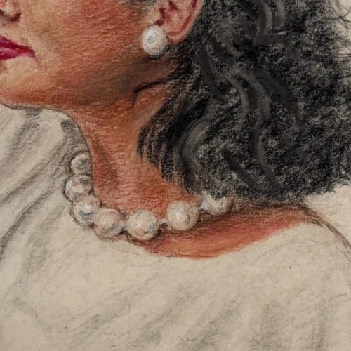 Albert FIGAY (1907-2004) Girl Portrait, Red Chalk - Drawing Antique Original - 5