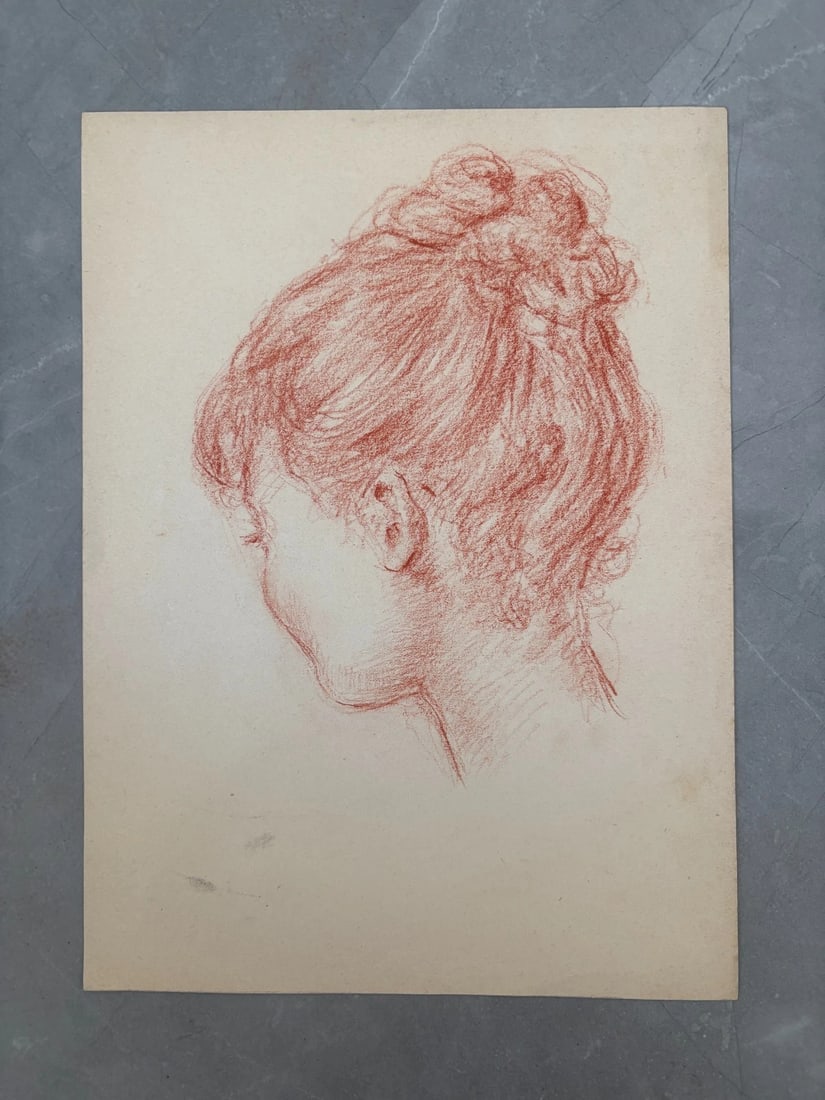 Albert FIGAY (1907-2004) Woman Portrait signed - Drawing Antique Original - 2