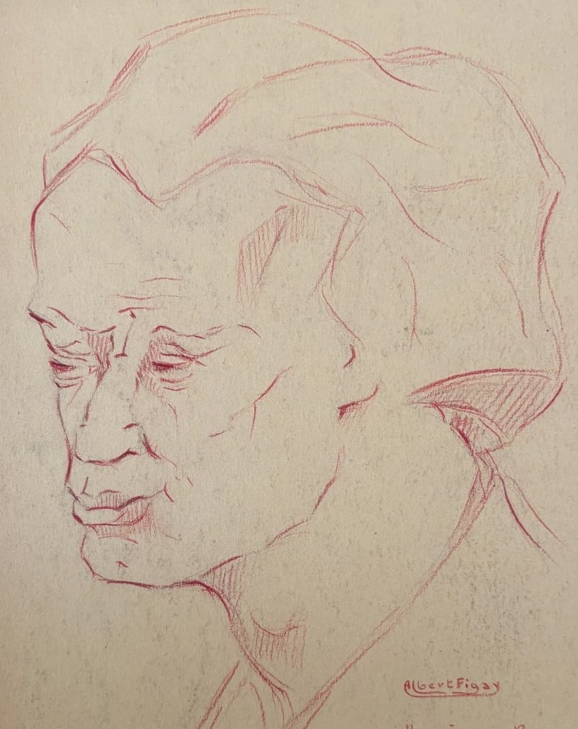 Albert FIGAY (1907-2004) Man Portrait signed - Drawing Antique Original: Antique Original Drawing Albert FIGAY (1907-2004) Man Portrait signed Description Pencils on paper 26 x 18 cm stains Reserve: $80.00 Shipping: Domestic: Flat-rate of $19.00 to anywher