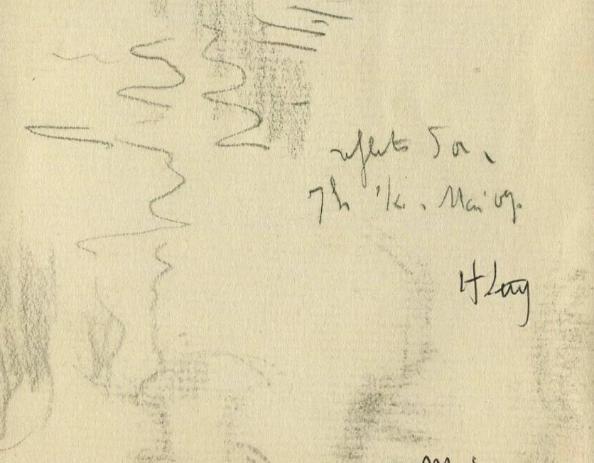 Antique Pencil Original Impressionist Kids, Water, Portrait, Games Artwork - 5