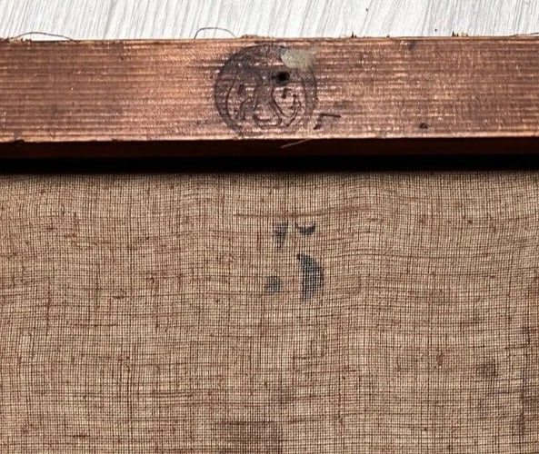 Antique Original Painting Forest and Trees Landscape - 8