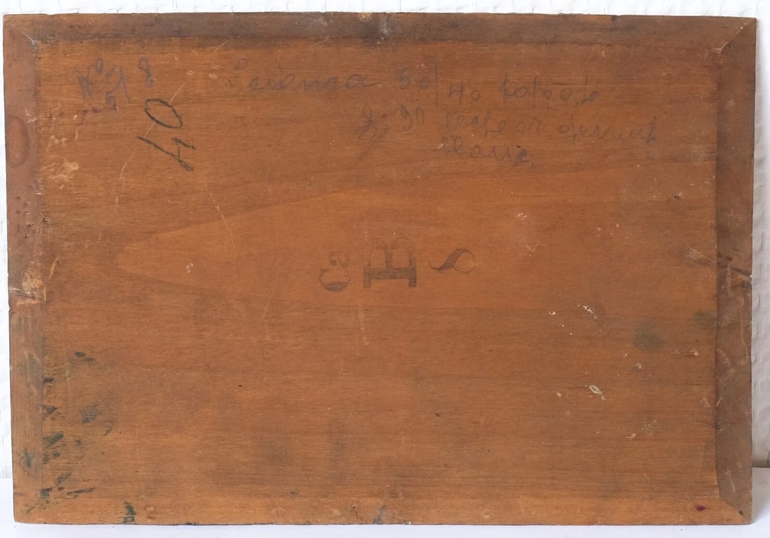 Antique Original Painting Mountain Landscape Chalets, Flaine - 7