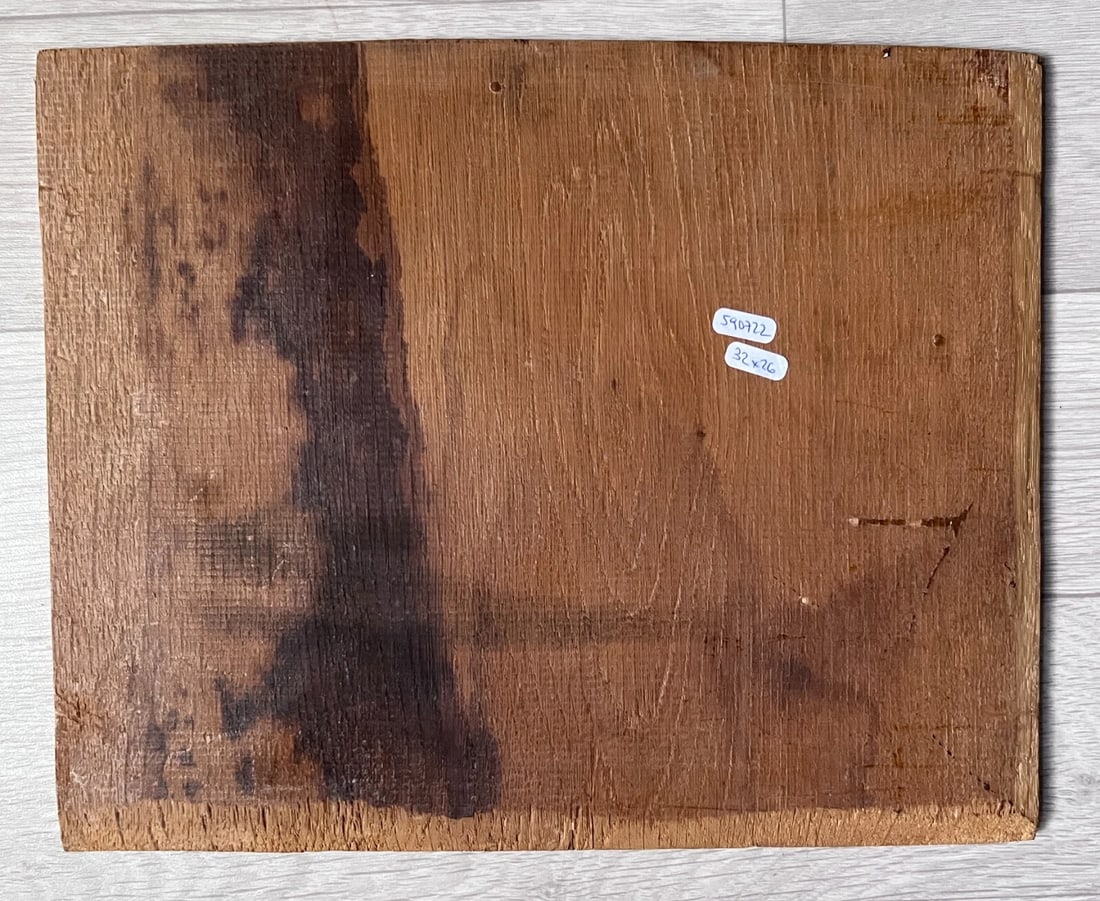 Antique Painting Original Northen Town Cityview Landscape - 7