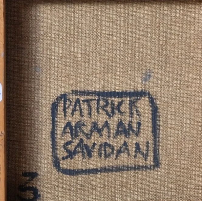 Antique Oil Painting Signed Abstract, Figures - 6