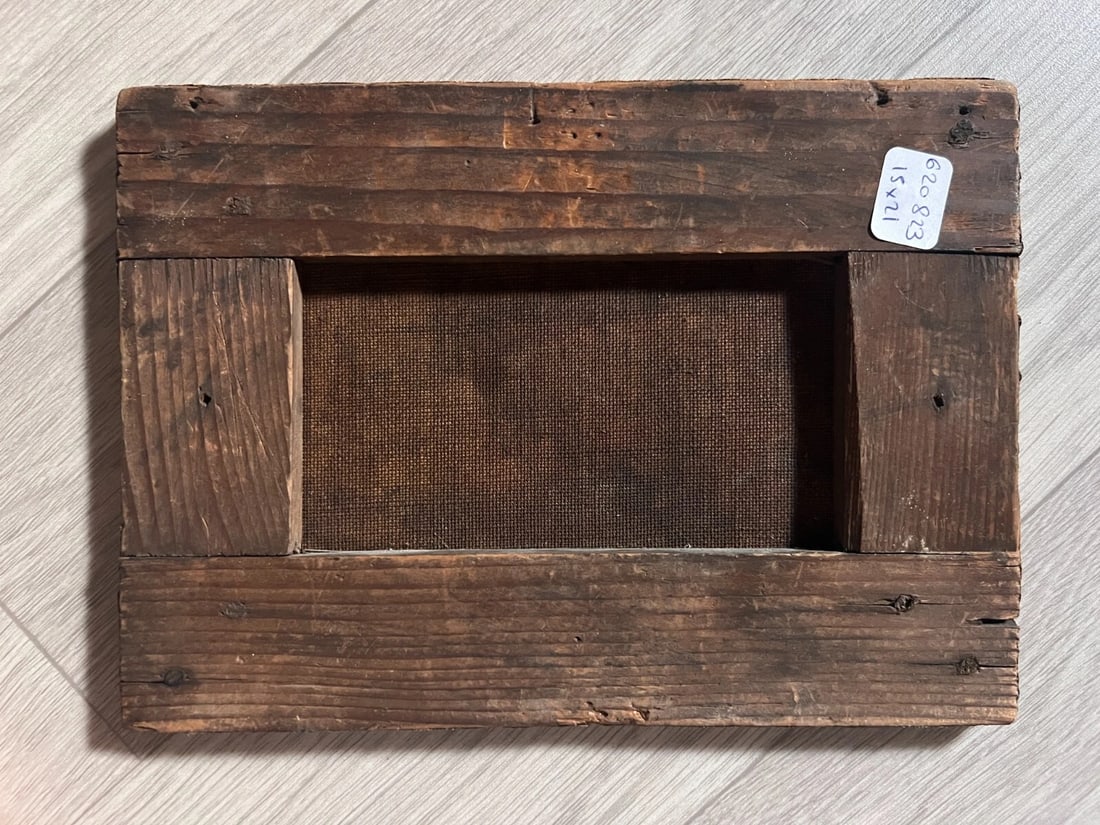 Antique Painting Original Landscape, Mountain, Village, Houses 19th century - 8