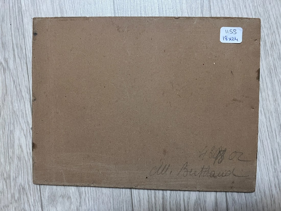 Antique Original Painting Landscape, Forest, Trees - 7