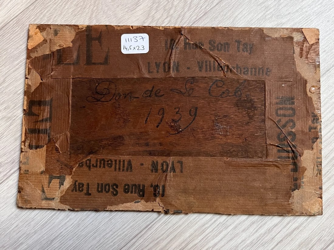 Antique Painting Original Landscape, Mountain, River, Mountain 1939 - 9