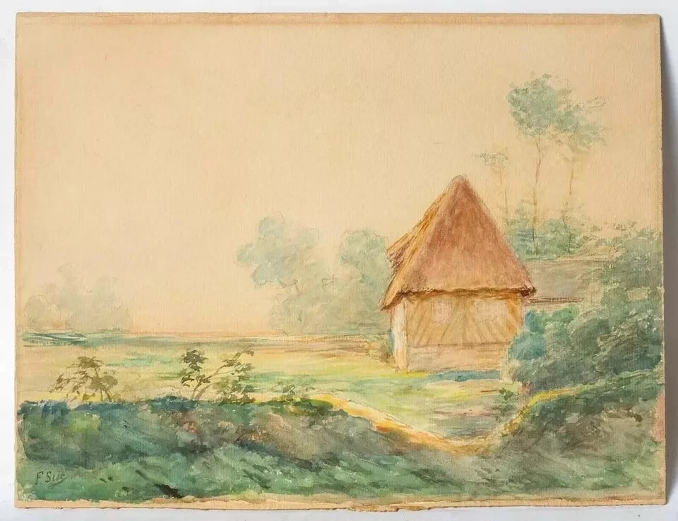 Antique Oil Painting, Landscape, Figure, Barbizon, Forest, Tree - 4