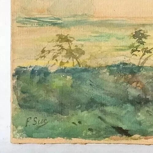 Antique Oil Painting, Landscape, Figure, Barbizon, Forest, Tree - 7