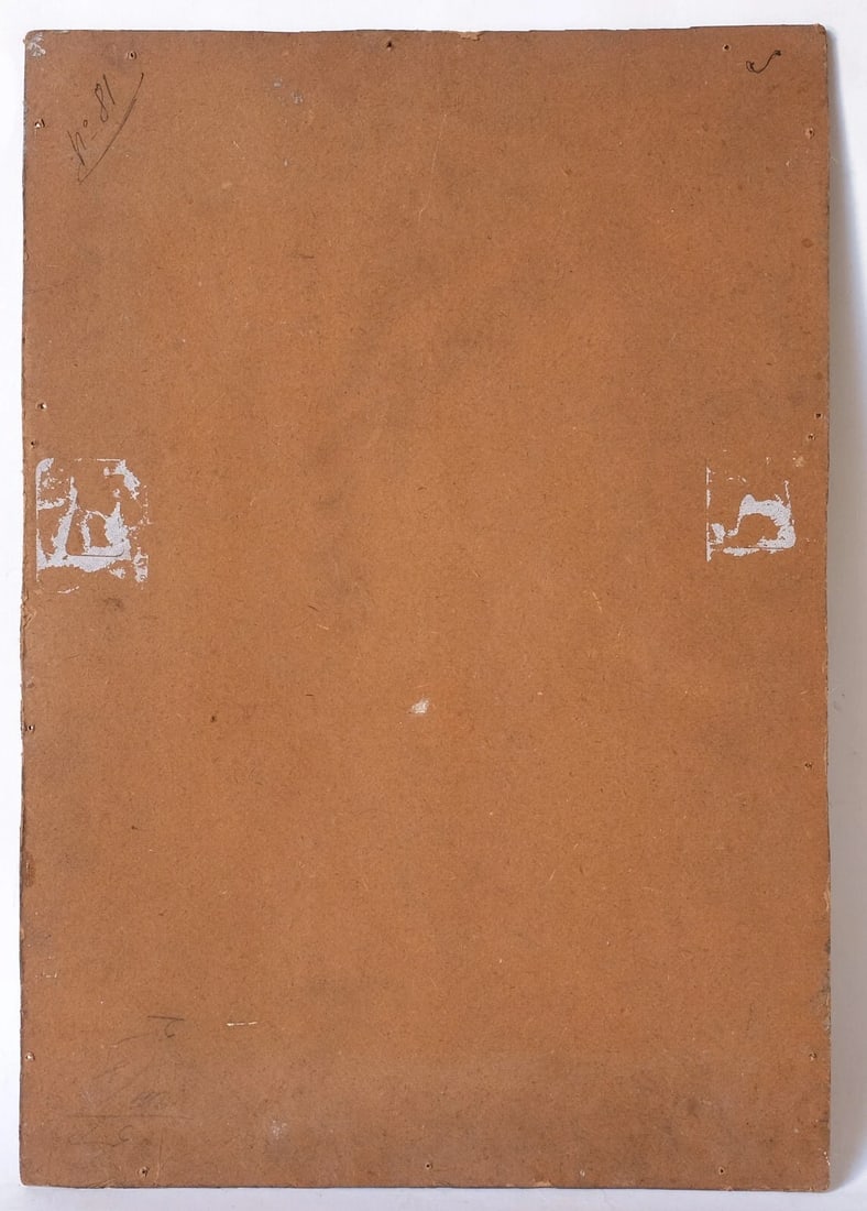 Antique Oil Painting on Canvas Landscape, Houses, Village signed - 7