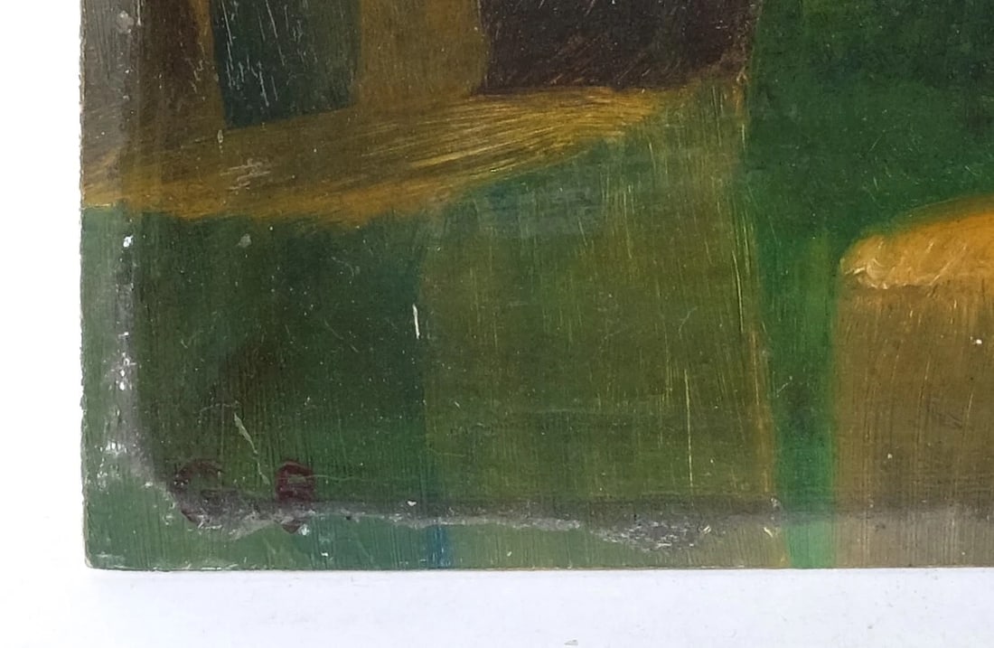 Vintage Original Painting signed Olympia Landscape Forest and Trees - 6