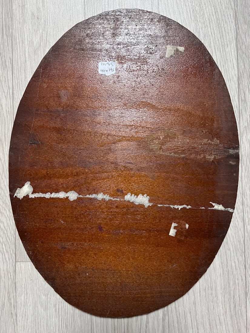 Antique Oil Painting Original Landscape, River, Trees, Forest, Moon, Night - 8