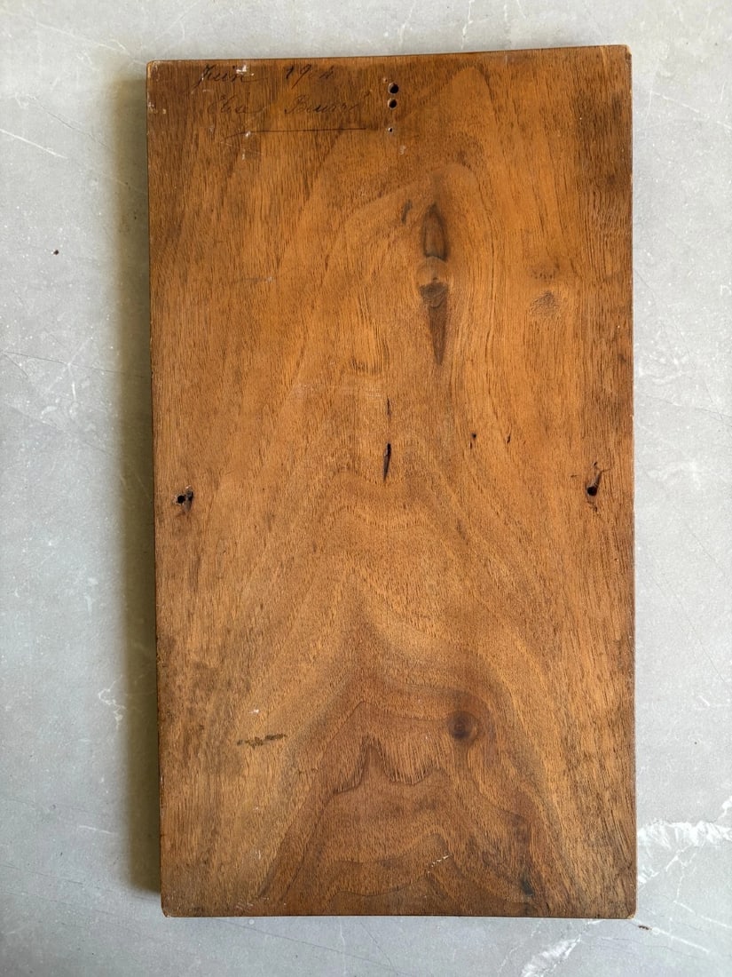 Antique Painting Landscape, Trees, River, Swans, Village 1903 - 7