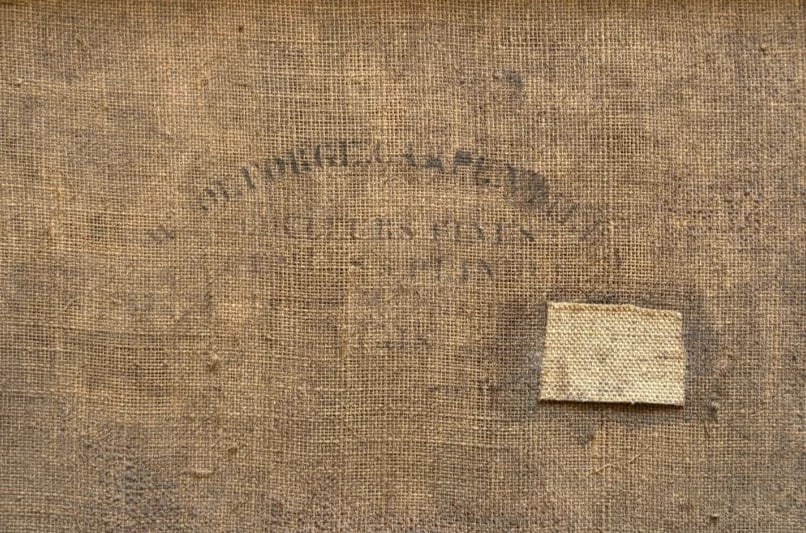 Antique Original Painting FirePlace, House, Garden 19th century - 9