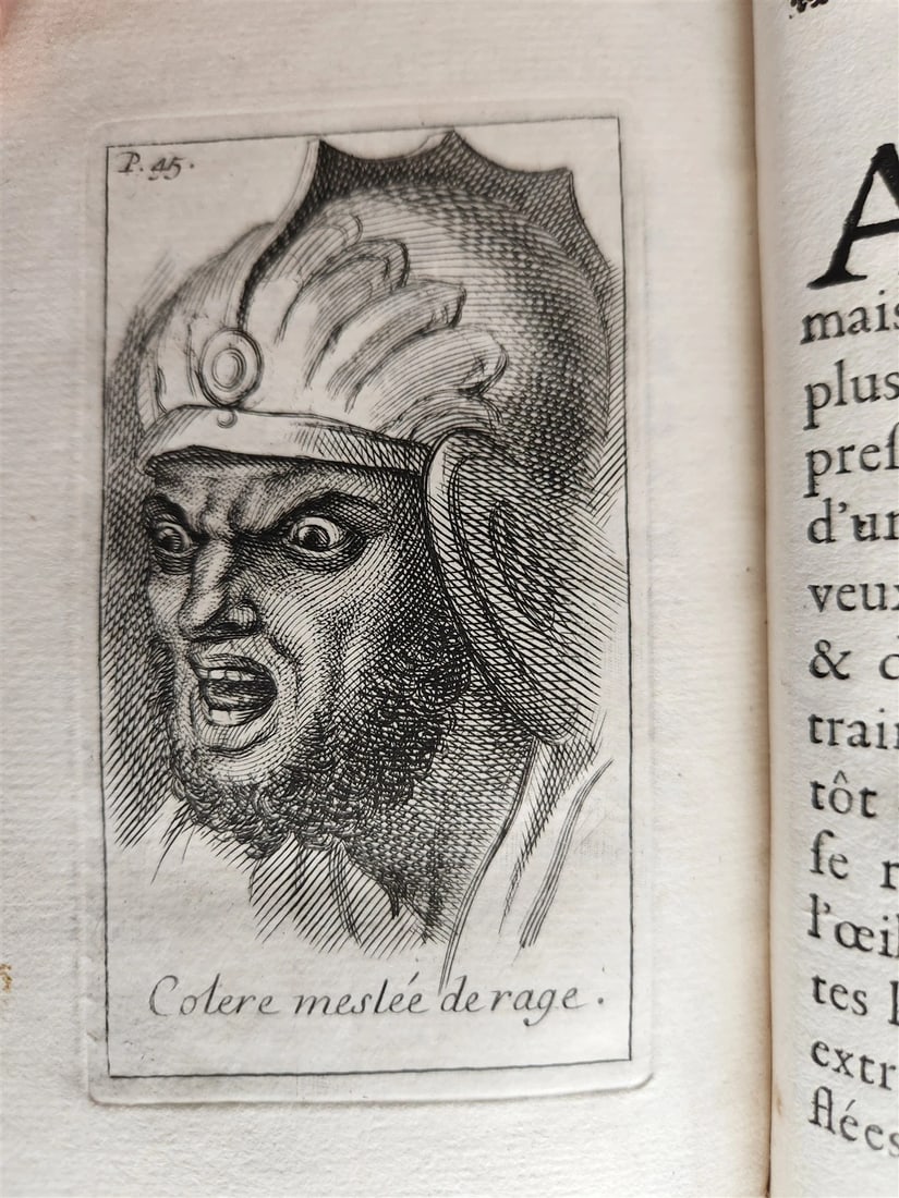 1713 ARTIST'S MANUAL by LE BRUN in FRENCH antique ILLUSTRATED PHYSIOGNOMY - 11