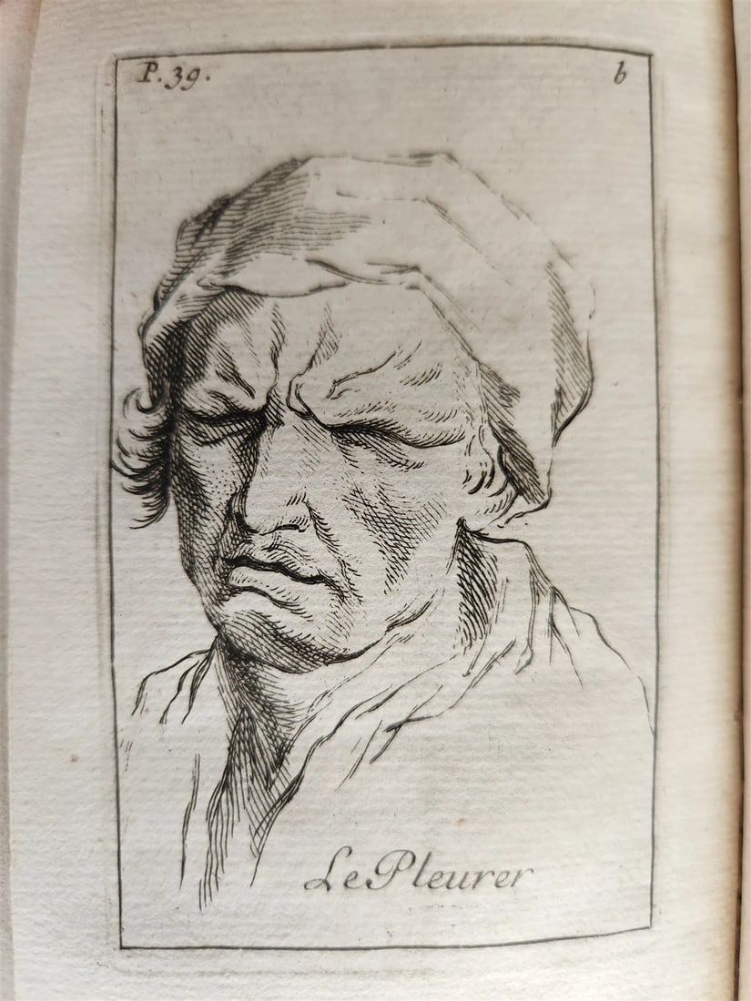 1713 ARTIST'S MANUAL by LE BRUN in FRENCH antique ILLUSTRATED PHYSIOGNOMY - 13