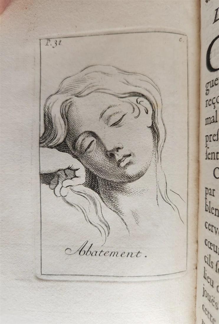 1713 ARTIST'S MANUAL by LE BRUN in FRENCH antique ILLUSTRATED PHYSIOGNOMY - 14