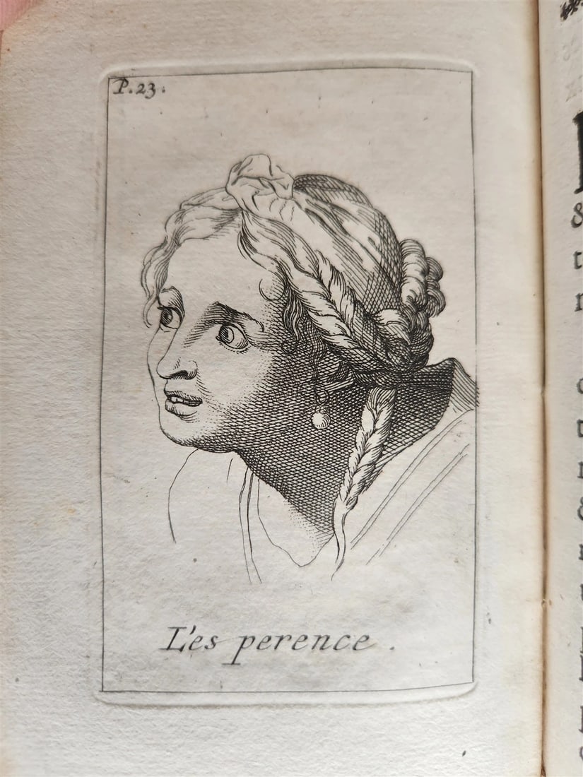 1713 ARTIST'S MANUAL by LE BRUN in FRENCH antique ILLUSTRATED PHYSIOGNOMY - 19