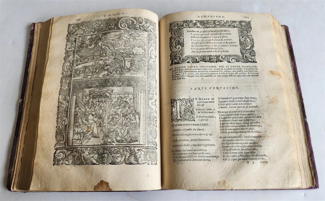 1587 ORLANDO FURIOSO by Lodovico Ariosto antique MAGNIFICENTLY ILLUSTRATED - 12