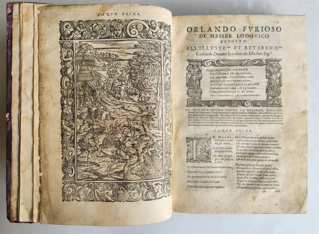 1587 ORLANDO FURIOSO by Lodovico Ariosto antique MAGNIFICENTLY ILLUSTRATED - 2