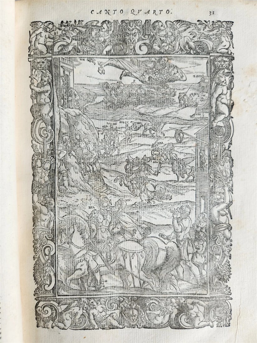 1587 ORLANDO FURIOSO by Lodovico Ariosto antique MAGNIFICENTLY ILLUSTRATED - 4