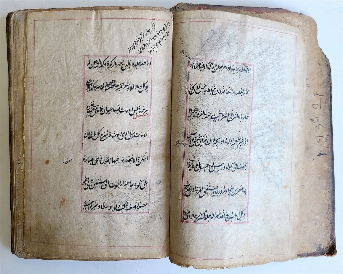 ARABIC MANUSCRIPT ISLAMIC LAW BOOK antique 19th c. SHARH AL WIQAYA Fiqh treatise - 7