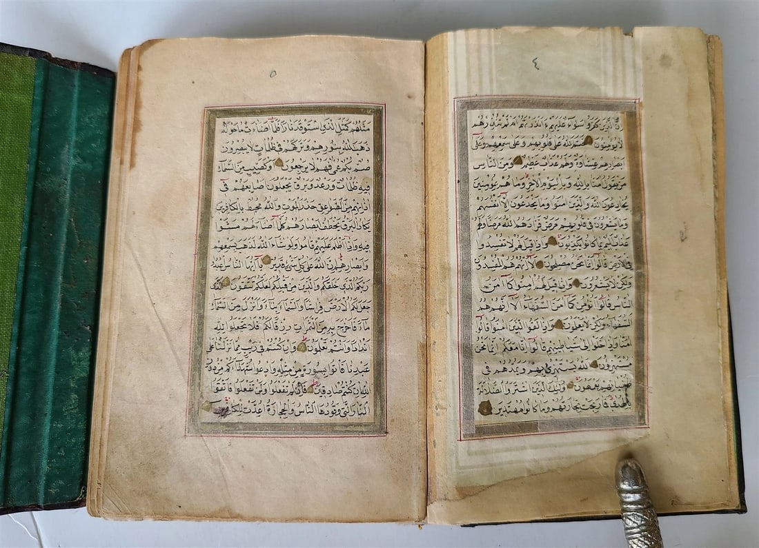 19th century KORAN OTTOMAN MANUSCRIPT ILLUMINATED antique QURAN ISLAMIC - 3